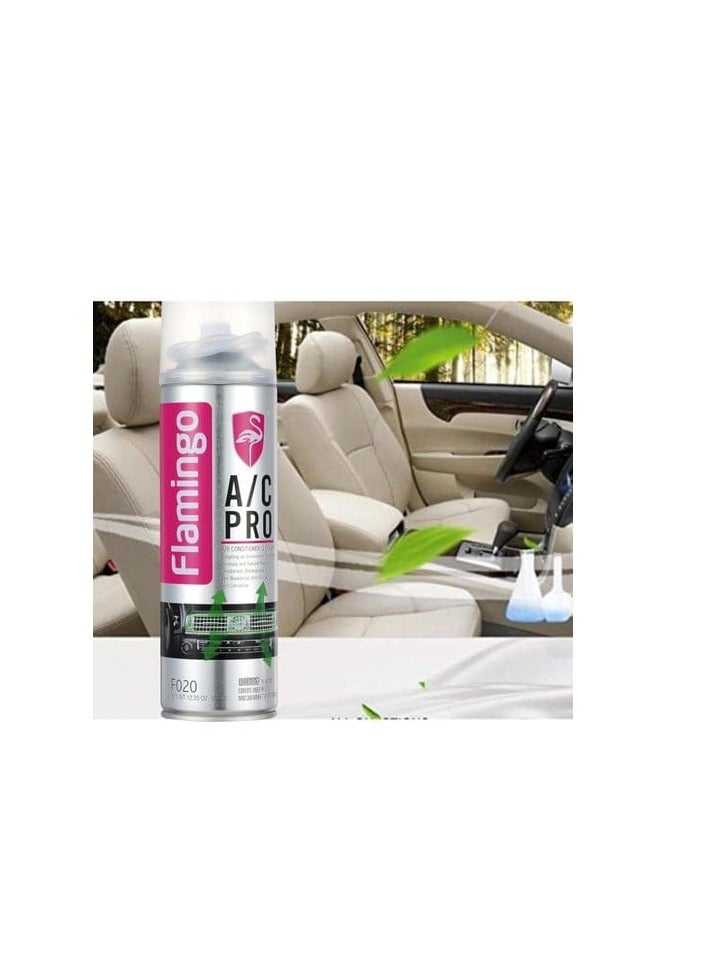 FLAMINGO CARCARE TECH A/C PRO, AC CLEANER, AIR CONDITIONER CLEANER, ANTI BACKTERIAL, ANTI CORROSIVE, F020, 500ML, - Image 1